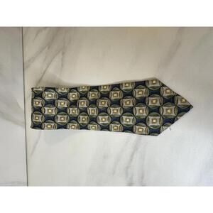 Mulberry classic corpcore businesswear blue/multicolored geometric silk necktie